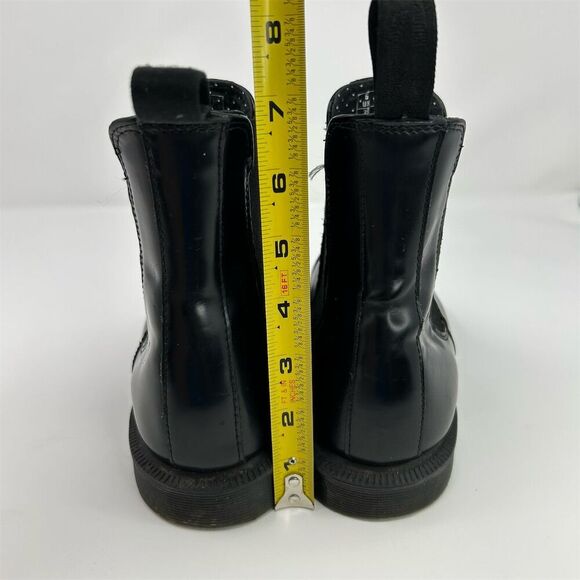 Dr. Martens Flora Smooth Black Leather Chelsea Boots Size 7 Slip-On Design - Picture 10 of 15